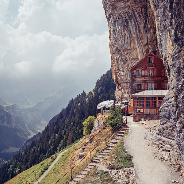 Photograph of Gasthaus Aescher Wildkirchli by Alex Nichol