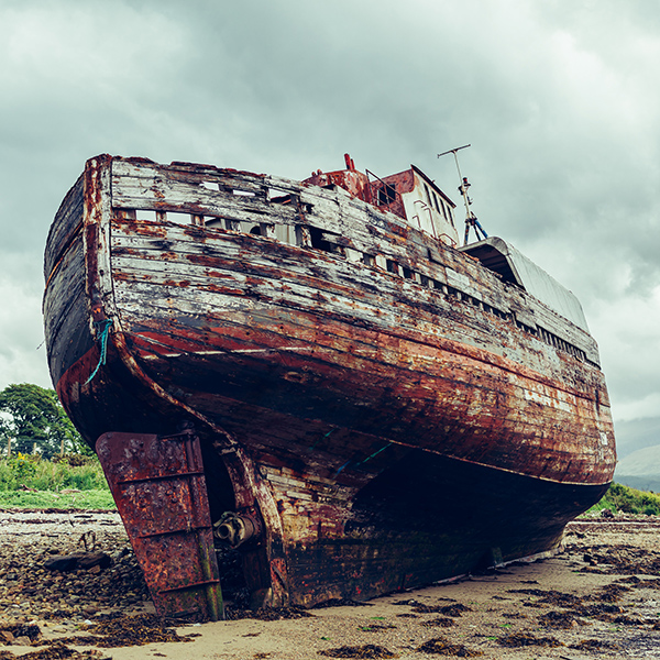 Photograph of Corpach Shipwreck by Alex Nichol