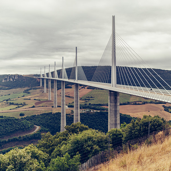 Photograph of Millau Viaduct by Alex Nichol